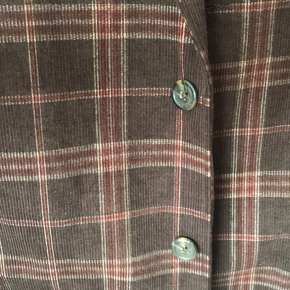 Brown plaid men suit coat territory ahead 30R nwot - Picture 5 of 7